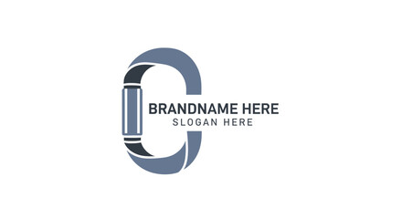 Modern Metallic Letter O Logo Design Template.