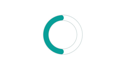 Green Circle Loading Progress Bar Icon.