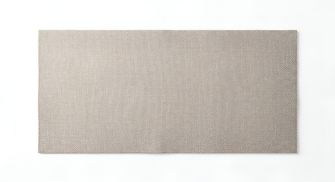 Flat lay of a rectangular placemat with a subtle woven texture, creating a neutral backdrop for tabletop arrangements and dining settings