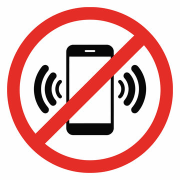 Smartphone mute icon showing volume off and no sound symbols, vector design perfect for mobile devices, quiet areas, silent mode notifications, and digital interface or app graphics.