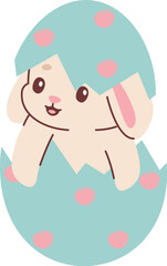 Fototapeta premium Bunny Hatching From Easter Egg