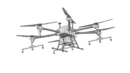 Drone with Multiple Rotors.