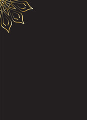 Luxury Gold Mandala Decorative Pattern on Dark Background