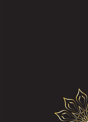 Luxury Gold Mandala Decorative Pattern on Dark Background