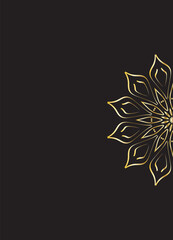 Luxury Gold Mandala Decorative Pattern on Dark Background