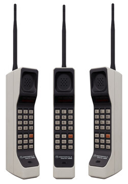 Motorola Dynatac retro phone - 80s Cellphone Front and sides