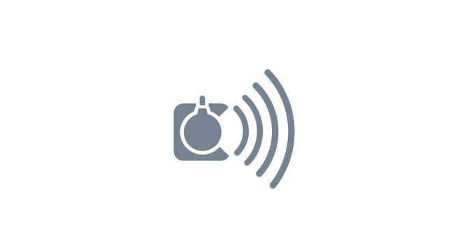 Smartwatch with signal waves emission.