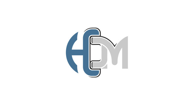 HCM letter logo design.