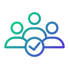 Target Audience Selection Line Gradient Icon