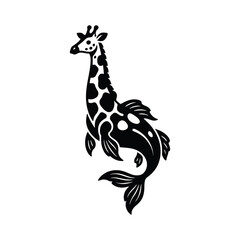 Fototapeta premium Giraffe and peacock vector illustration cartoon animals.