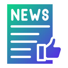Obraz premium Positive Media News Solid Gradient Icon