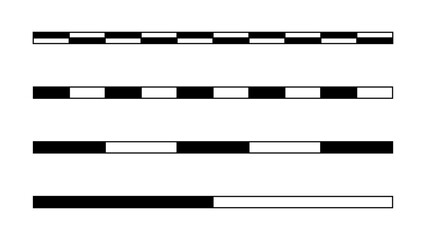 Linear Scale Bar Cartography Symbol Sign Meter Measurement Element Icon Set for Map or Site Plan. Vector Image. © Kagan Kaya