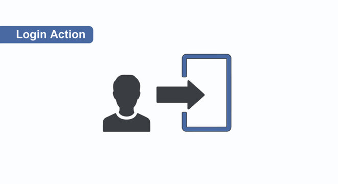 User profile icon with login action.