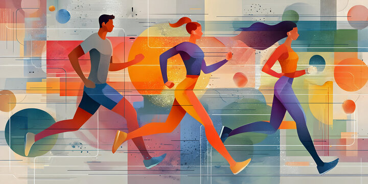 Run the Spectrum: Motion in Full Color, ai generated.