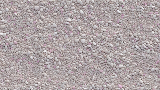 Seamless white and pink gravel texture. Repeatable pattern, seams free, perfect as renders, rendering and architectural works. 3:2 ratio.