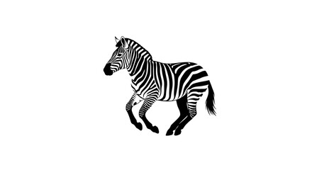 Obraz premium Black and White Zebra in Motion with Striped Pattern
