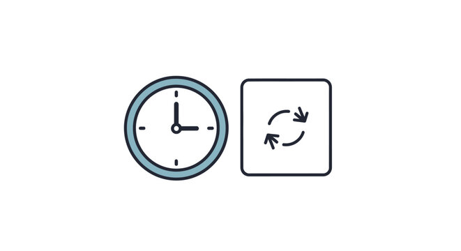 Clock and refresh button icons.