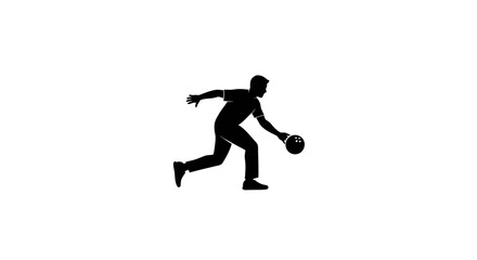 Obraz premium Silhouette of a person playing basketball on white background