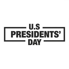 Fototapeta premium A vector graphic illustration of a U.S Presidents' Day logo with a simple and modern design