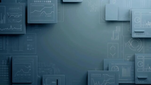 3D抽象テック背景 監視パネル風レイアウトでSaaS運用に合うモダン表現.生成AI
