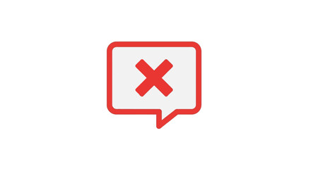 Fototapeta premium Red Cross Symbol in Speech Bubble.