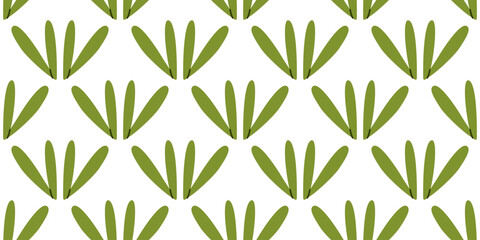 Fototapeta premium Seamless olive branch pattern with minimal green leaves. Botanical repeating design inspired by mediterranean nature and organic aesthetics.