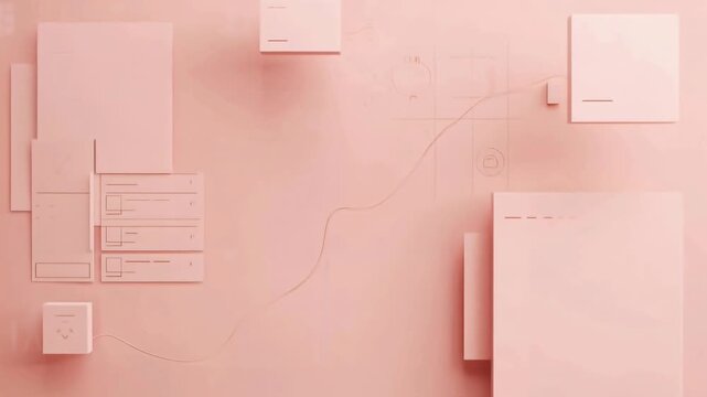 3D抽象SRE背景 運用監視の緊張感をやわらかく表現したテックデザイン.生成AI