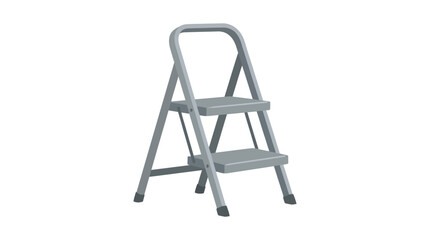 Step Ladder d flat vector isolated white background