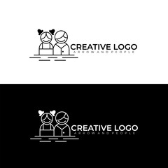 logo of a male and female couple together as an icon of humanity