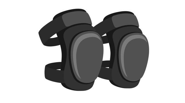 Knee Pads d flat vector isolated white background