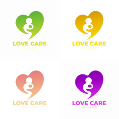 Abstract charity logo and love design illustration, unity logos
