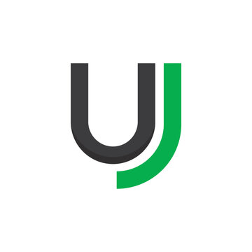 uj letter logo vector icon illustration