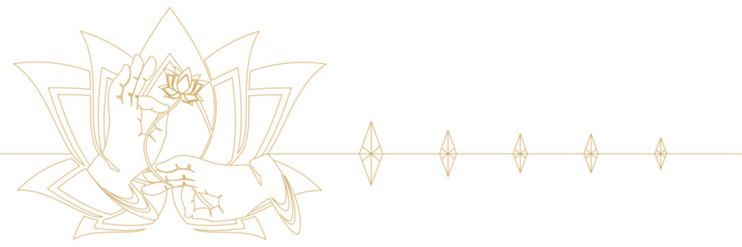 Line hand illustration background for vesak day
