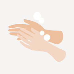 Washing hands, healthcare illustration collage element vector