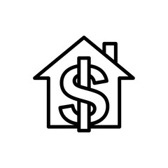 Obraz premium Financial Growth Concept with House and Dollar Sign for Investment Success
