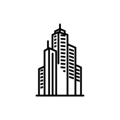 Obraz premium Modern Skyscraper Tower Architectural Illustration for Urban Development