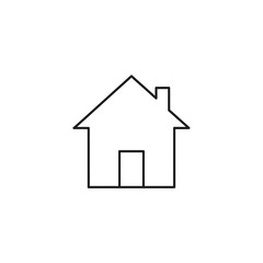 Obraz premium Simple House Outline Illustration for Real Estate or Architecture Projects
