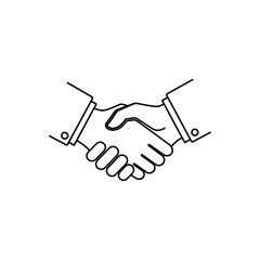 Fototapeta premium Professional Business Handshake Illustration Emphasizing Trust and Collaboration