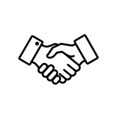 Professional Handshake Icon Representing Agreement and Partnership