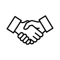 Professional Handshake Icon Representing Business Agreement and Collaboration