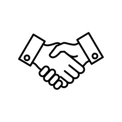 Professional Handshake Icon Representing Business Collaboration and Agreement