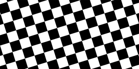 Obraz premium Black and white chess pattern. Checkerboard seamless vector illustration. Abstract checkered checkerboard for game. Grid geometric square shape. Race flag. Retro mosaic floor.