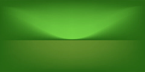 Obraz premium Abstract gradient podium background. Empty green 3D studio background. Clean scene for product presentation mockup template. eps 10