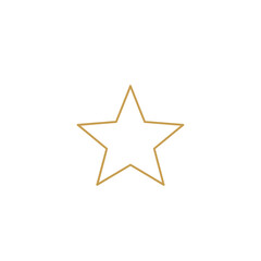 Obraz premium Elegant golden star outline icon symbolizing quality, success, and achievement. A minimalist graphic element perfect for ratings, awards, reviews, or sophisticated design projects