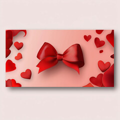 gift card with red ribbon