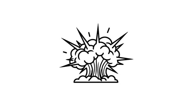 Explosive Cloud of Smoke and Debris with Dynamic Impact Effect