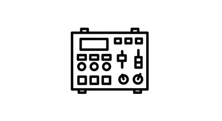 Obraz premium Minimalistic Electronic Music Synthesizer Icon for Sound Production and Music Creation