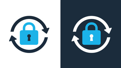 Security and protection icon set - Blue icon set - Modern style icon - Vector icon set - Glyph and solid icon set - Icon vector - Flat Design Icon - Stock illustration