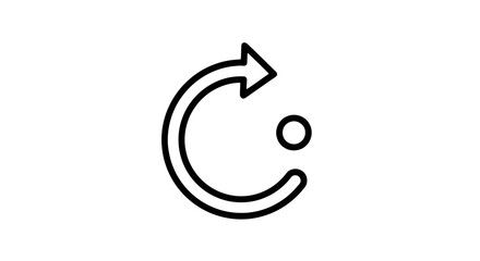 Obraz premium Modern Circular Arrow Icon For Refresh Or Reload Symbol