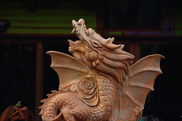 Fototapeta premium chinese dragon statue